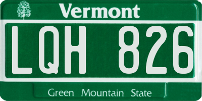 VT license plate LQH826
