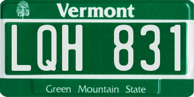 VT license plate LQH831
