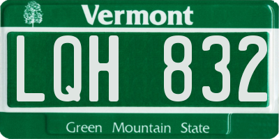 VT license plate LQH832