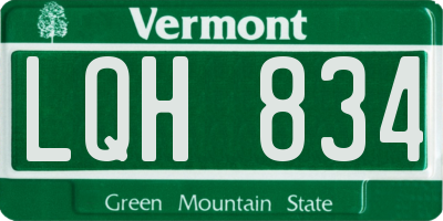 VT license plate LQH834