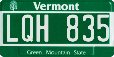 VT license plate LQH835
