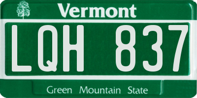 VT license plate LQH837