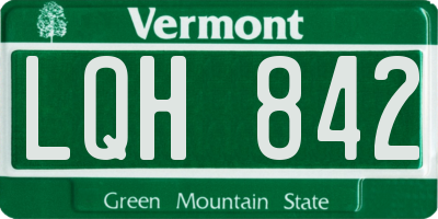 VT license plate LQH842