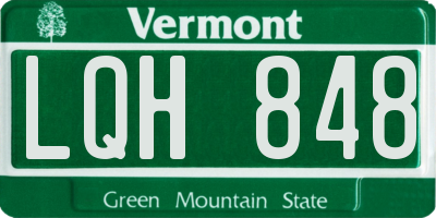 VT license plate LQH848