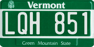 VT license plate LQH851