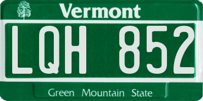 VT license plate LQH852