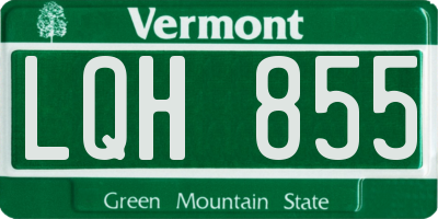 VT license plate LQH855