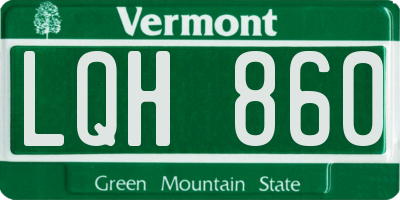 VT license plate LQH860