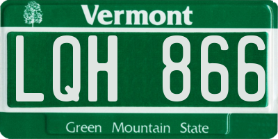 VT license plate LQH866
