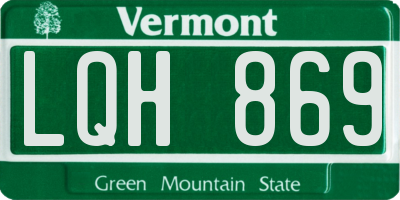 VT license plate LQH869