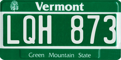 VT license plate LQH873