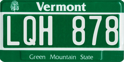VT license plate LQH878
