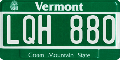 VT license plate LQH880