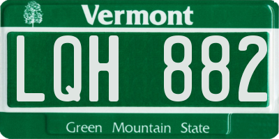 VT license plate LQH882