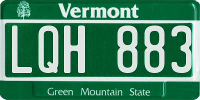 VT license plate LQH883