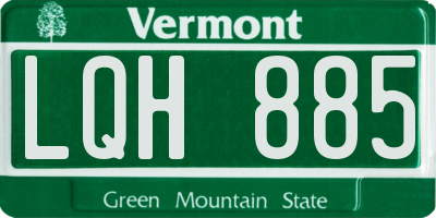 VT license plate LQH885