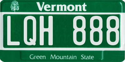 VT license plate LQH888