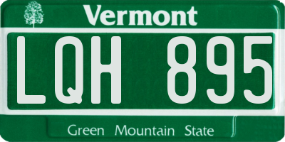 VT license plate LQH895