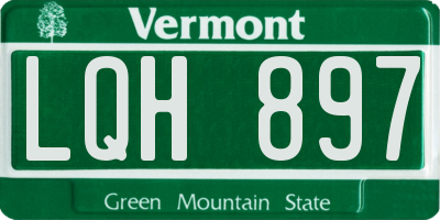 VT license plate LQH897