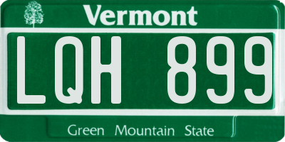 VT license plate LQH899