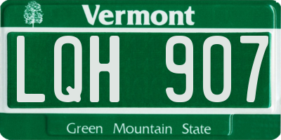 VT license plate LQH907