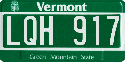 VT license plate LQH917