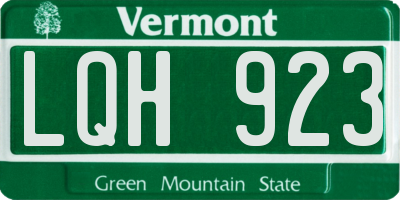 VT license plate LQH923
