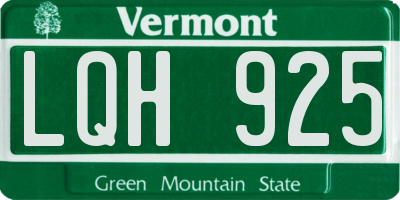 VT license plate LQH925