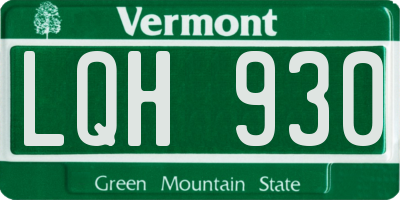 VT license plate LQH930