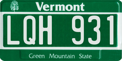 VT license plate LQH931