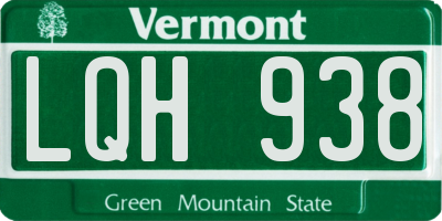 VT license plate LQH938