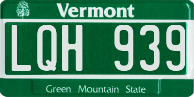 VT license plate LQH939