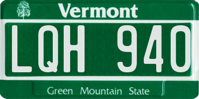 VT license plate LQH940