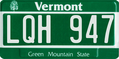 VT license plate LQH947
