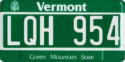 VT license plate LQH954