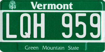 VT license plate LQH959