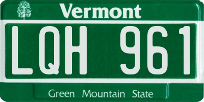 VT license plate LQH961