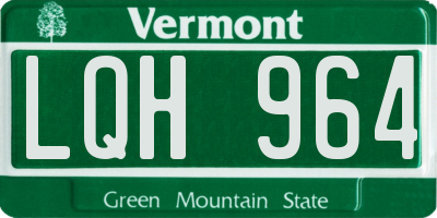 VT license plate LQH964