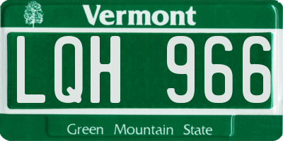 VT license plate LQH966
