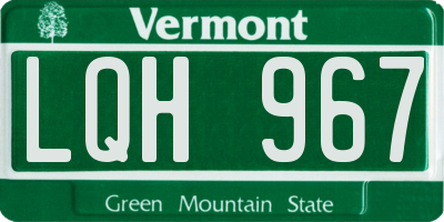 VT license plate LQH967