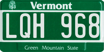 VT license plate LQH968