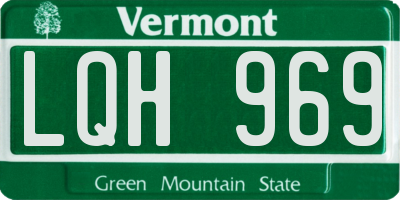 VT license plate LQH969