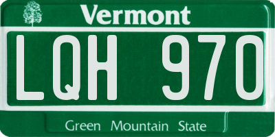 VT license plate LQH970