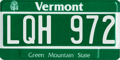 VT license plate LQH972