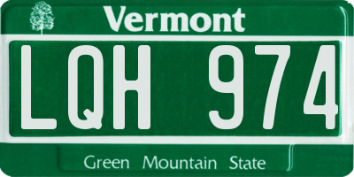 VT license plate LQH974