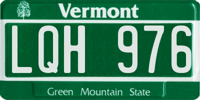 VT license plate LQH976