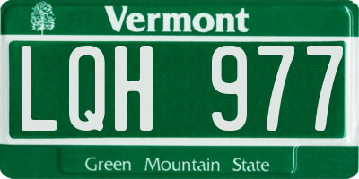 VT license plate LQH977