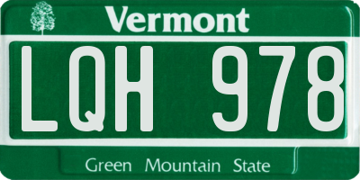 VT license plate LQH978