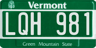VT license plate LQH981
