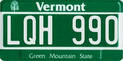 VT license plate LQH990